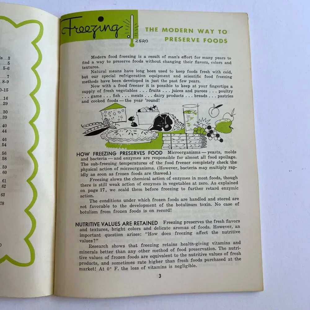 Vintage 1963 Cookbook Freezing Foods at Home Paperback